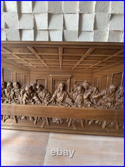 Last supper religious carved wall art easter gift wood carvings art work Last supper religious carved wall art easter gift wood carvings art work