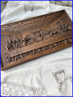 Last supper religious carved wall art easter gift wood carvings art work Last supper religious carved wall art easter gift wood carvings art work
