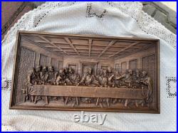Last supper religious carved wall art easter gift wood carvings art work Last supper religious carved wall art easter gift wood carvings art work