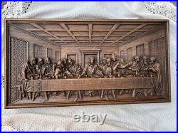 Last supper religious carved wall art easter gift wood carvings art work Last supper religious carved wall art easter gift wood carvings art work