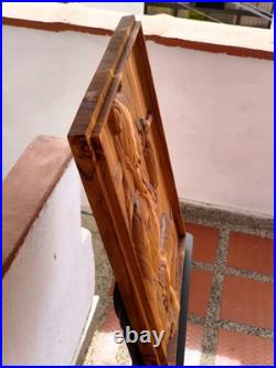 League of Legends Kitty Cat Katarina Teak Wood Carving Wall Art Sculpture