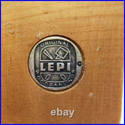 Lepi Original Wood Carvings Librarian Painted 5.5 Handmade In Italy Signed