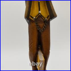 Lepi Original Wood Carvings Librarian Painted 5.5 Handmade In Italy Signed