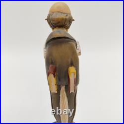 Lepi Original Wood Carvings Librarian Painted 5.5 Handmade In Italy Signed