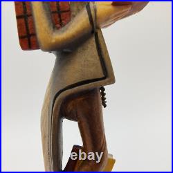 Lepi Original Wood Carvings Librarian Painted 5.5 Handmade In Italy Signed