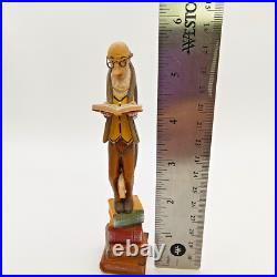 Lepi Original Wood Carvings Librarian Painted 5.5 Handmade In Italy Signed