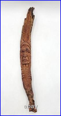 Lewis Holloway Master Woodcarver Unique OOAK Hand Carved Wood Spirit Signed