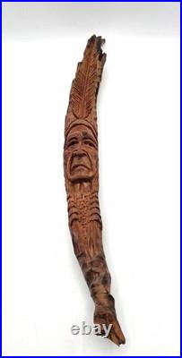 Lewis Holloway Master Woodcarver Unique OOAK Hand Carved Wood Spirit Signed