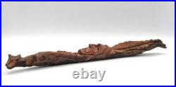 Lewis Holloway Master Woodcarver Unique OOAK Hand Carved Wood Spirit Signed