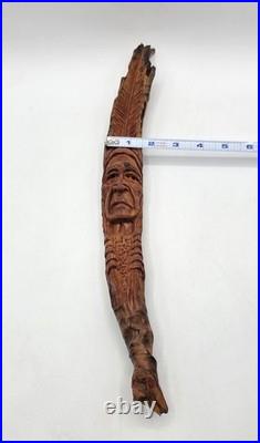 Lewis Holloway Master Woodcarver Unique OOAK Hand Carved Wood Spirit Signed