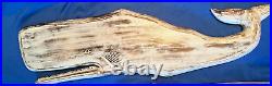 Life-Like, Rescued Pine Wood Hump Back Whale Sculpture/Carving, Wall Art