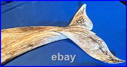 Life-Like, Rescued Pine Wood Porpoise/Dolphin Sculpture/Carving, Wall Art