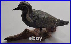 Life like 1979 Wood Decoy Carving of a Golden Plover by Richard Watson, Michigan