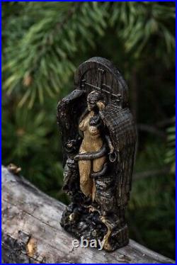 Lilith Goddess Wood Carved Statue