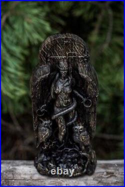 Lilith Goddess Wood Carved Statue