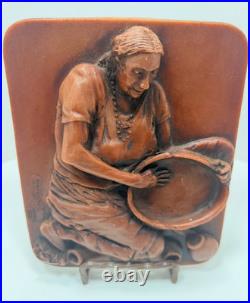 Limited Edition Hand Carved Mahogany Wood Mayan Pots Sculpture by Stephen Okeke