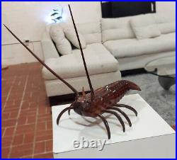 Lobster statue, wooden 15 long, 11 wide, 18 tall