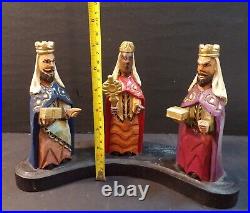 Los Tres Reyes Magos (Three Wise Men) Puerto Rican Folk Art Ponce