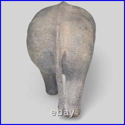 Lot Of (3) Carved Wooden Elephant Family Sculptures