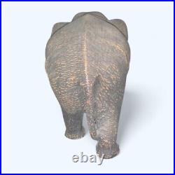 Lot Of (3) Carved Wooden Elephant Family Sculptures