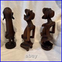 Lot Of 3 KATUMO carvings from the WAKAMBA Tribe, 12 Tall