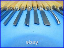 Lot of 18 Dastra Germany wood carving tools chisels curved & macaroni gouges