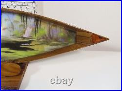 Louisiana Boat Art Carving Our Endangered Wetlands Slidell Phil Galatas Repro