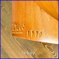 Luis Potosi Carved Teak Wood'Couple in Love' Sculpture Ecuadorian Master Carver