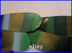 MCM Wall Art Oak Wood & Metal Peacocks 2 1Handcrafted Masketeers style 34L 1960