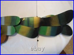 MCM Wall Art Oak Wood & Metal Peacocks 2 1Handcrafted Masketeers style 34L 1960
