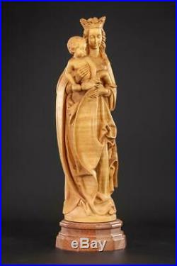 Madonna Child Jesus Sculpture Virgin Mary Christ Statue ANRI Wood Carving 12
