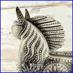 Magia Mexica A1601 Horse Alebrije Oaxacan Wood Carving Painting Handcrafted