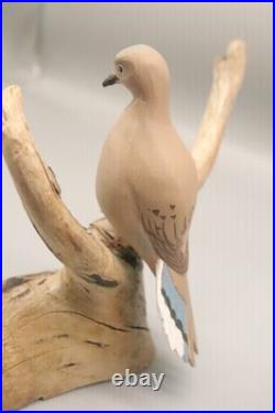 Maine Folk Art Mourning Dove Driftwood Sculpture Hand Carved Signed Maine Folk Art Mourning Dove Driftwood Sculpture Hand Carved Signed