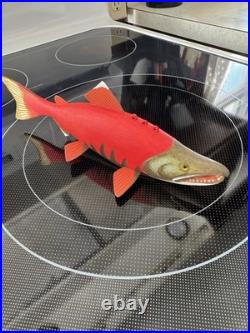 Manfred Scheel Hand Carved Wooden Folk Art Salmon Fish Decoy Lure