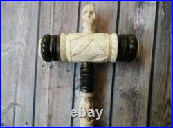 Masonic Freemason Gavel Hammer from Wood and Deer Antler Hand Carved