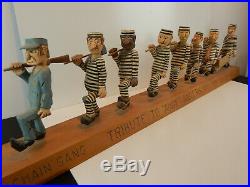 Master Carver Elmer Jumpers, PA Carved Wood Chain Gang Tribute to Andy Anderson