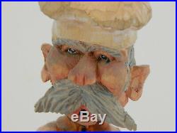 Master Carver Thomas Theodore, PA Carved Wood Trail Cook Caricature Sculpture
