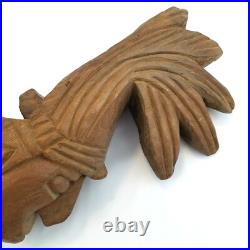 Mayan Lord King Pacal Wood Carving Sculpture 20 Handcarved Vintage Folk Art