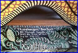 Michael Finster Folk Outsider Art 3 Headed Snake Wood Cutout