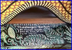 Michael Finster Folk Outsider Art 3 Headed Snake Wood Cutout