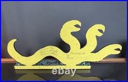 Michael Finster Folk Outsider Art 3 Headed Snake Wood Cutout