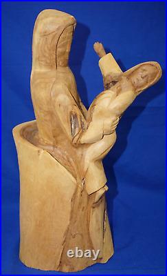 Michael Salazar 83' Wood Carving, 15 Taos New Mexico Religious art (B24)