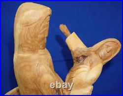 Michael Salazar 83' Wood Carving, 15 Taos New Mexico Religious art (B24)