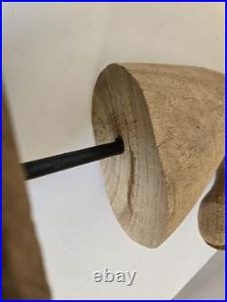 Mid 20th Century Vintage Hand Carved Pine Horse Head Sculpture