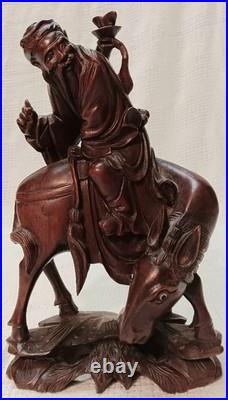 Mid-Century Chinese Rosewood Carvings 12 Warrior, Scholar & Elder Figures