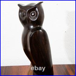 Mid Century Danish Modern Artisan Carved Owl Sculpture Solid Rosewood Mcm Studio Mid Century Danish Modern Artisan Carved Owl Sculpture Solid Rosewood Mcm Studio