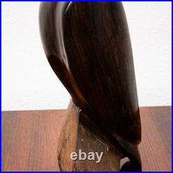 Mid Century Danish Modern Artisan Carved Owl Sculpture Solid Rosewood Mcm Studio Mid Century Danish Modern Artisan Carved Owl Sculpture Solid Rosewood Mcm Studio