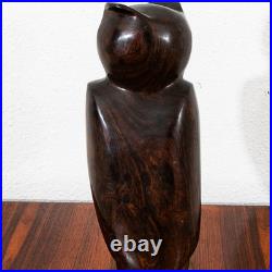 Mid Century Danish Modern Artisan Carved Owl Sculpture Solid Rosewood Mcm Studio Mid Century Danish Modern Artisan Carved Owl Sculpture Solid Rosewood Mcm Studio