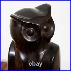 Mid Century Danish Modern Artisan Carved Owl Sculpture Solid Rosewood Mcm Studio Mid Century Danish Modern Artisan Carved Owl Sculpture Solid Rosewood Mcm Studio