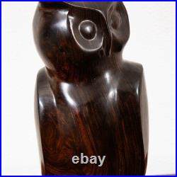 Mid Century Danish Modern Artisan Carved Owl Sculpture Solid Rosewood Mcm Studio Mid Century Danish Modern Artisan Carved Owl Sculpture Solid Rosewood Mcm Studio